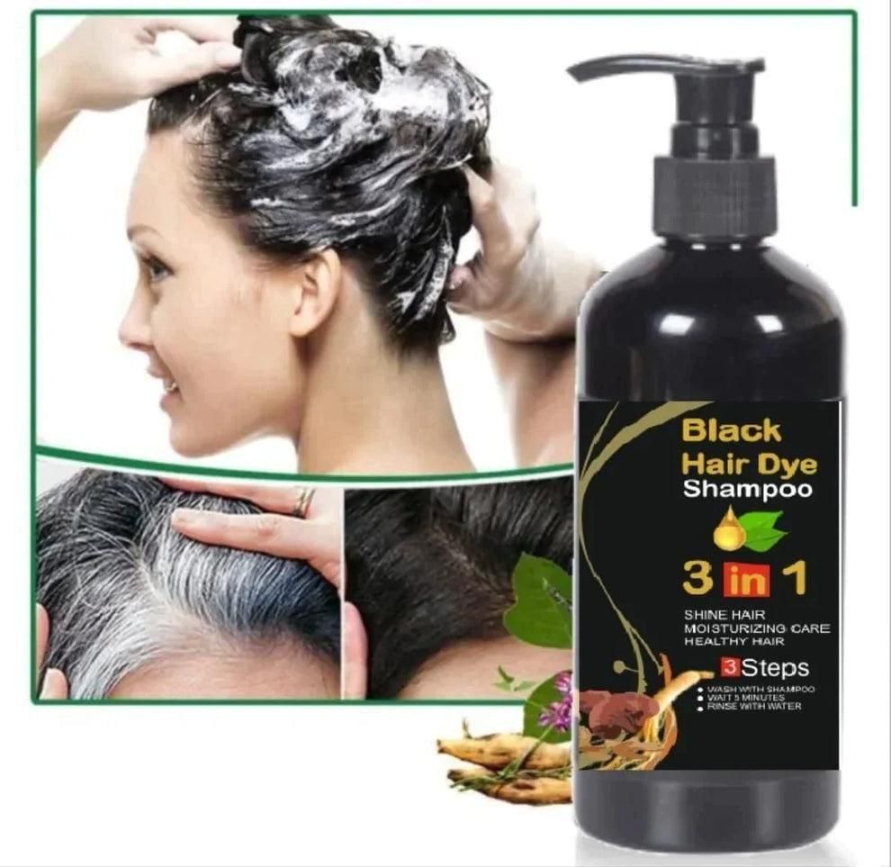 Unisex Instant Black Herbal Hair Dye Shampoo for Grey Hair Coverage Shampoo 3 in 1(100ml) Pack Of 2