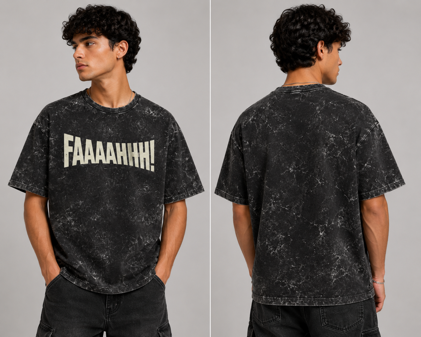 Nexa – FAAAAHHH Acid Wash Oversized Tee