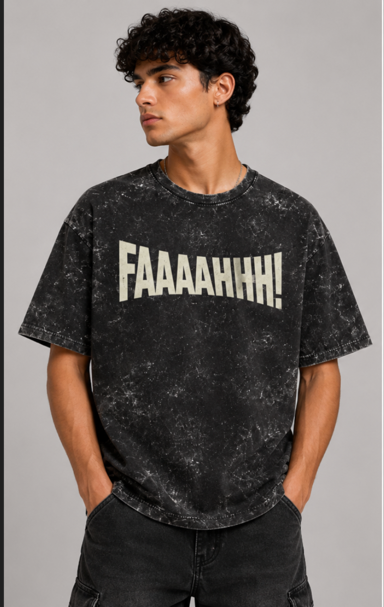 Nexa – FAAAAHHH Acid Wash Oversized Tee